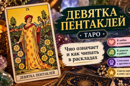 Карта Таро Девятка Пентаклей: что означает и как читать в раскладах