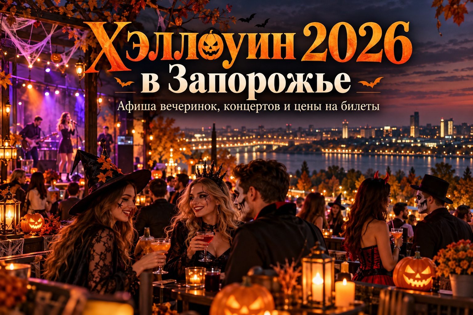 Где отпраздновать Хэллоуин 2026 в Запорожье: афиша мероприятий, вечеринки, концерты и цены на билеты
