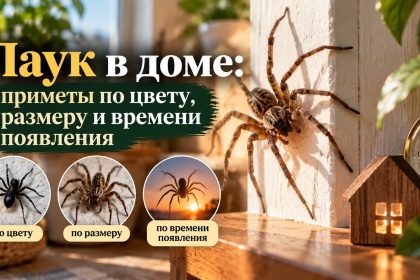 Паук в доме: народные приметы по цвету, размеру и времени появления — к чему это