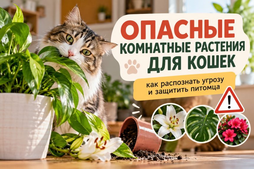 Какие комнатные растения ядовиты для кошек: полный список и что делать