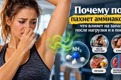 Почему пот пахнет аммиаком: причины резкого запаха после тренировки и в покое, возможные болезни и что делать