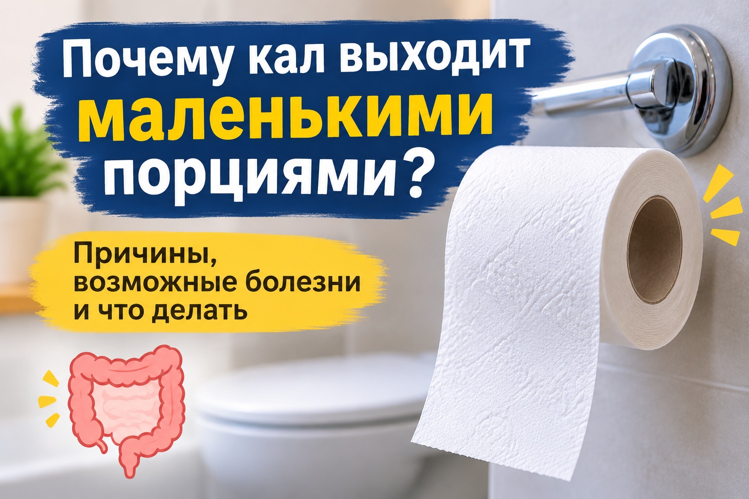 Почему кал выходит маленькими порциями: причины, на какие болезни указывает и что делать