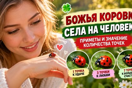 Божья коровка села на человека: что означает примета и как количество точек влияет на значение