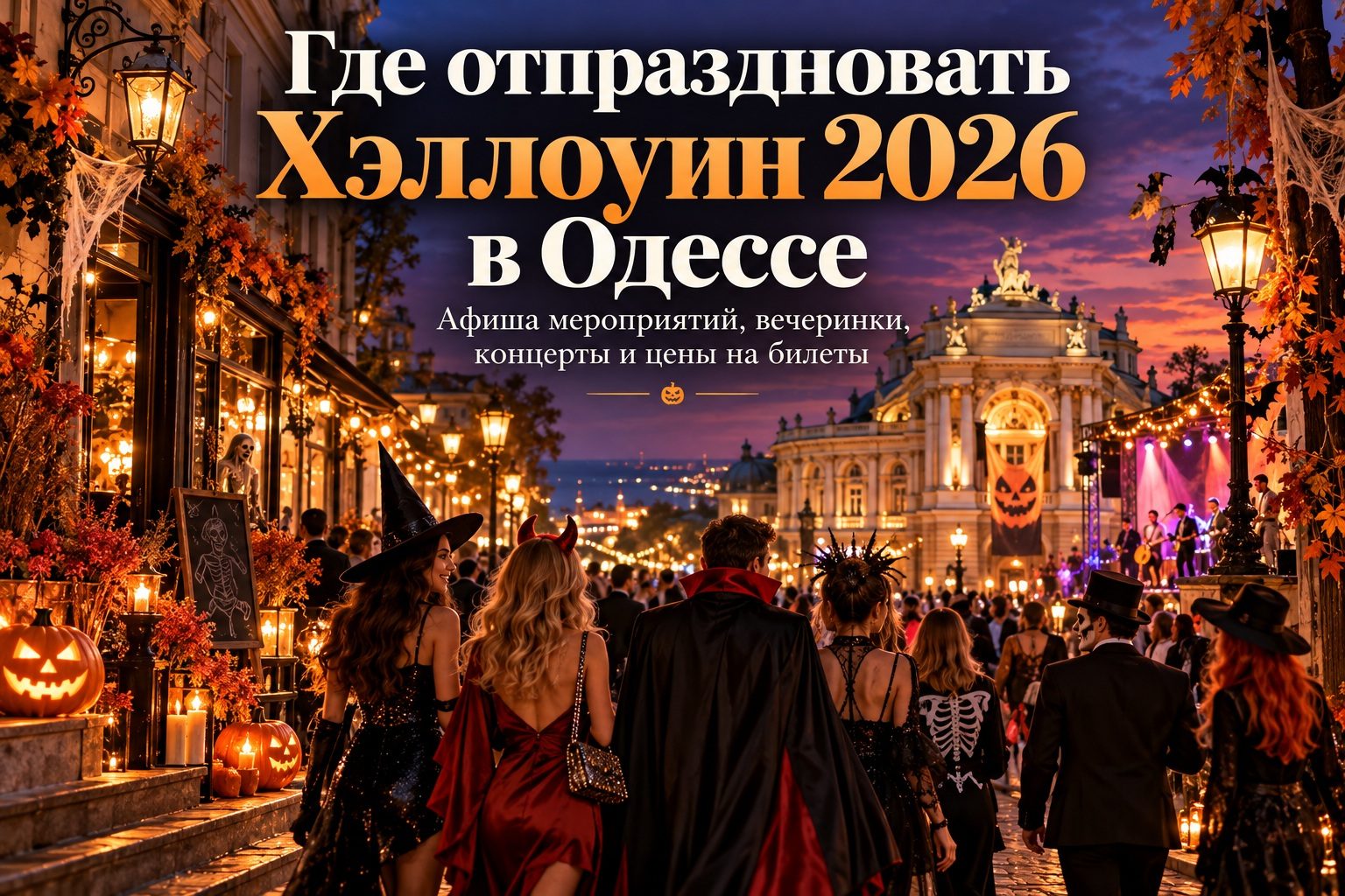 Где отпраздновать Хэллоуин 2026 в Одессе: афиша мероприятий, вечеринки, концерты и цены на билеты