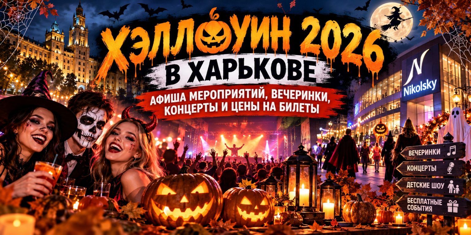 Где отпраздновать Хэллоуин 2026 в Харькове: афиша мероприятий, вечеринки, концерты и цены на билеты