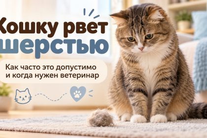 Кошку рвет шерстью: как часто это нормально, почему появляются комки и когда нужен ветеринар