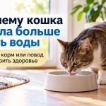 Почему кошка много пьет воды: норма, сухой корм или признак болезни