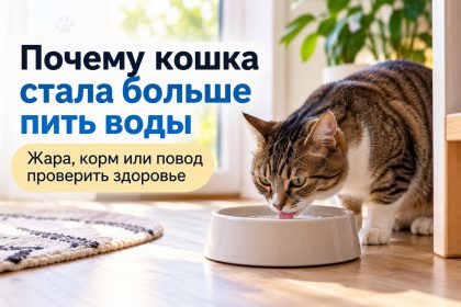 Почему кошка много пьет воды: норма, сухой корм или признак болезни