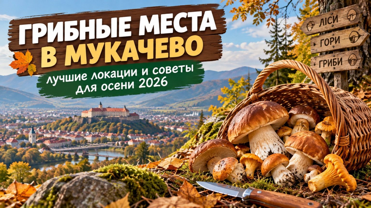Грибные места в Мукачево: где искать и как собирать грибы осенью 2026