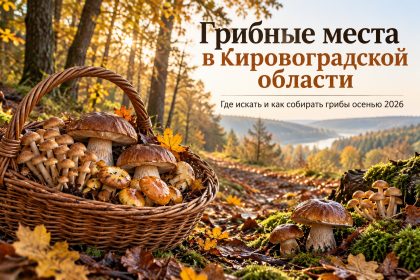 Грибные места в Кировоградской области: где искать и как собирать грибы осенью 2026