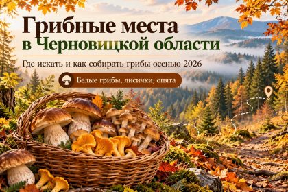 Грибные места в Черновицкой области: где искать и как собирать грибы осенью 2026