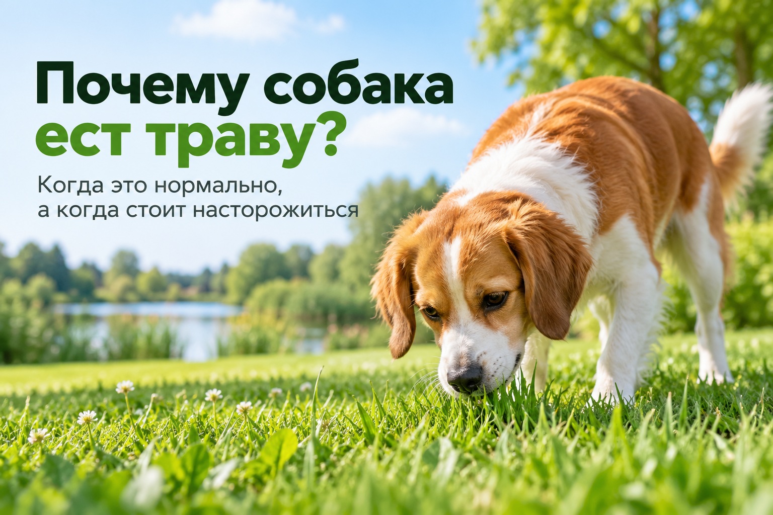Почему собака ест траву: когда это нормально, а когда стоит насторожиться