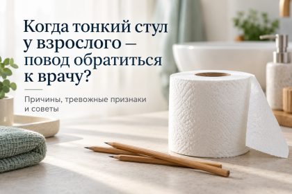 Тонкий кал как карандаш у взрослого: причины изменения цвета стула и когда нужно обратиться к врачу