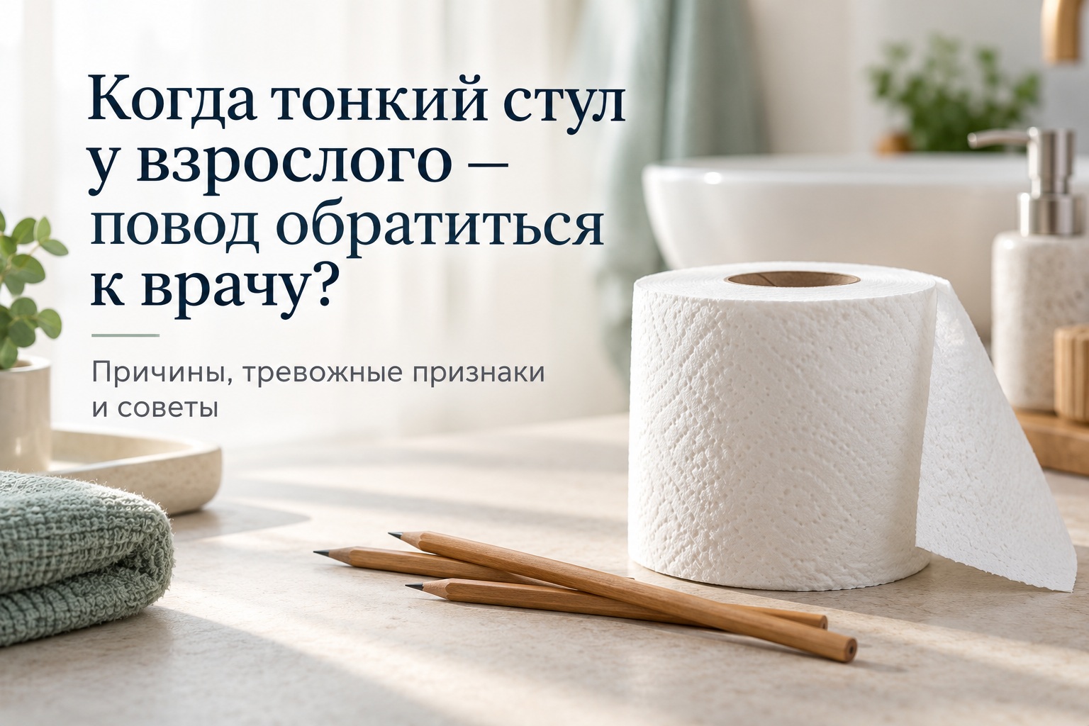 Тонкий кал как карандаш у взрослого: причины изменения цвета стула и когда нужно обратиться к врачу