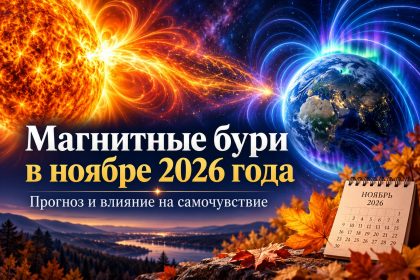 Магнитные бури в ноябре 2026 года: прогноз по дням, опасные даты и влияние на самочувствие