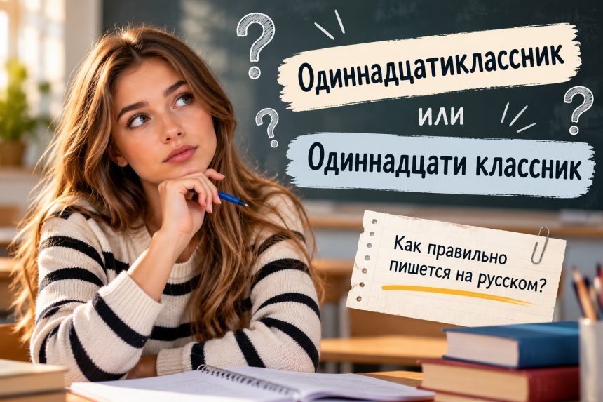 Одиннадцатиклассник или одиннадцати классник: как правильно пишется на русском