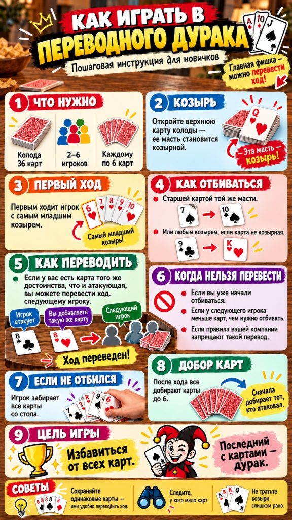 Как играть в «Дурака»: правила подкидного и переводного, инструкция для новичков и секреты победы