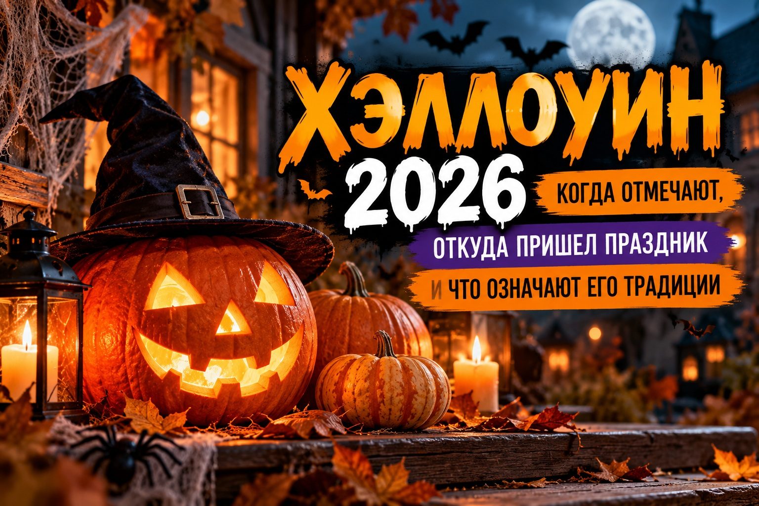 Хэллоуин 2026: когда отмечают, откуда пришел праздник и что означает традиция
