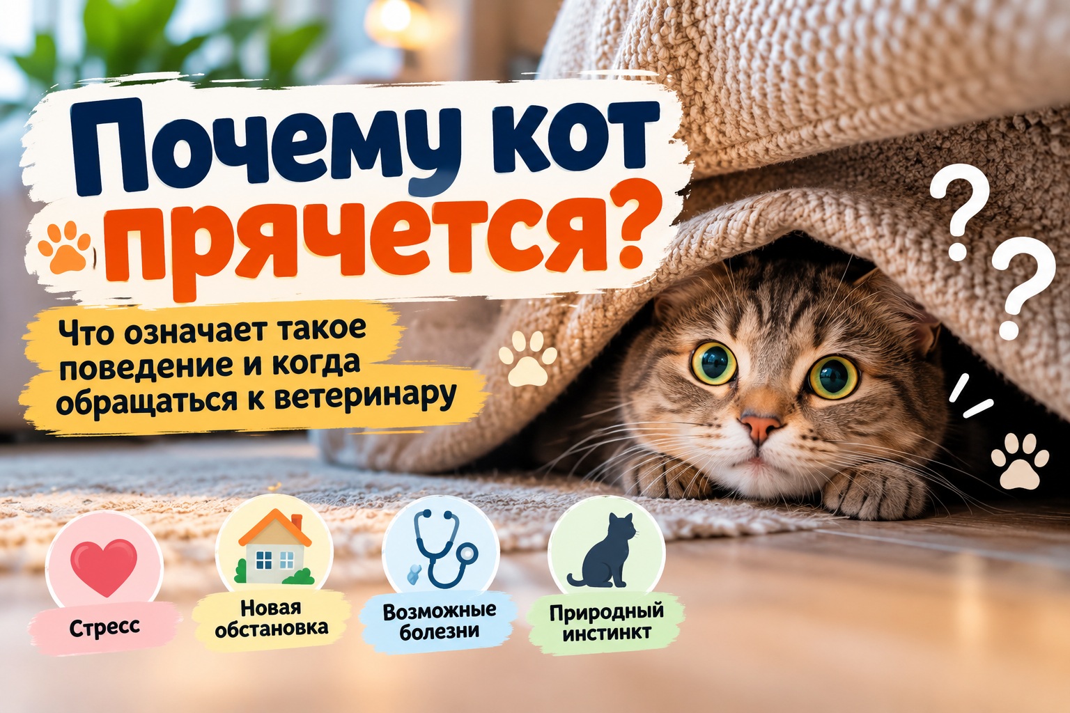Почему кот прячется: что означает такое поведение и когда обращаться к ветеринару