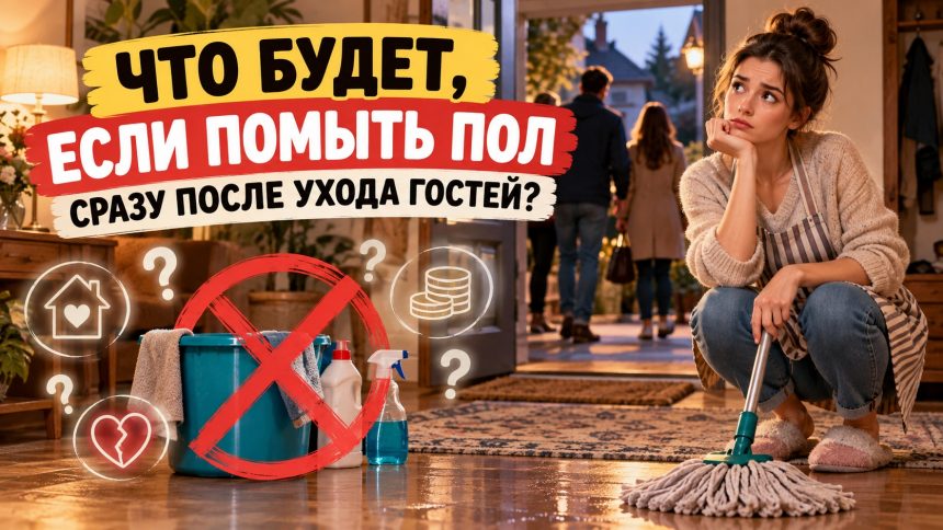 Почему нельзя мыть пол сразу после ухода гостей: что означает примета и какие неприятности она предвещает