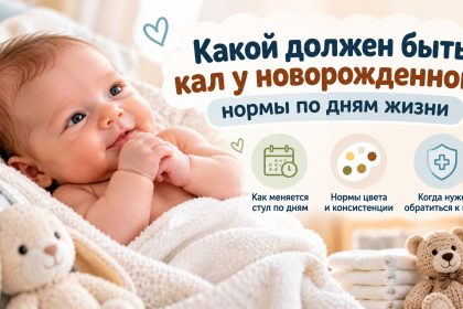 Какой должен быть кал у новорожденного: нормы по дням жизни, цвет и частота стула
