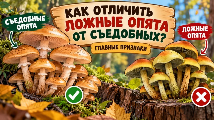 Как отличить ложные опята от съедобных: главные признаки и простая памятка