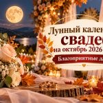 Лунный календарь свадеб на октябрь 2026: лучшие и неблагоприятные даты для брака