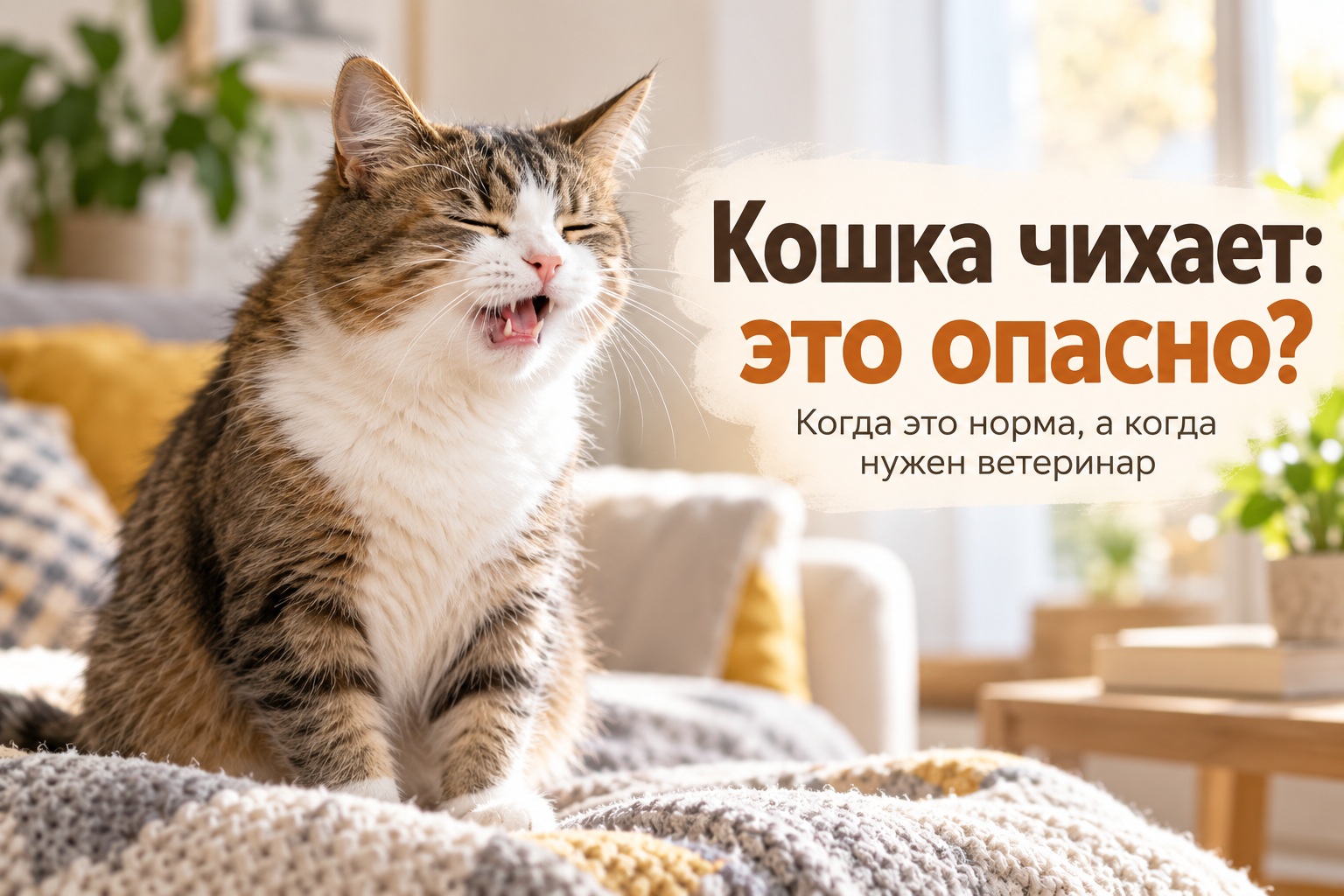 Почему кошка чихает: безобидные причины и признаки, когда нужен ветеринар