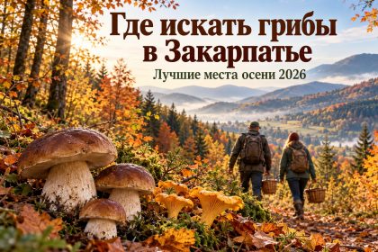 Грибные места в Ужгороде и Закарпатье: где искать и как собирать грибы осенью 2026